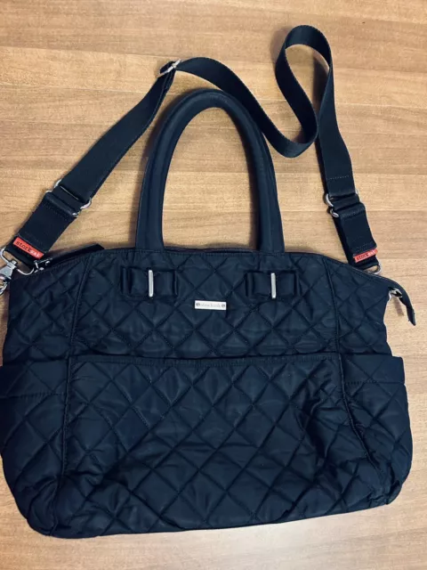 Storksak Quilted Diaper Bag Black 16x13x5