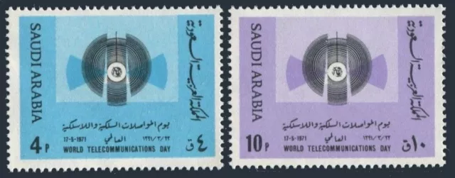 Saudi Arabia 622-623, MNH. Mi 529-530. World Telecommunications Day, 1971.