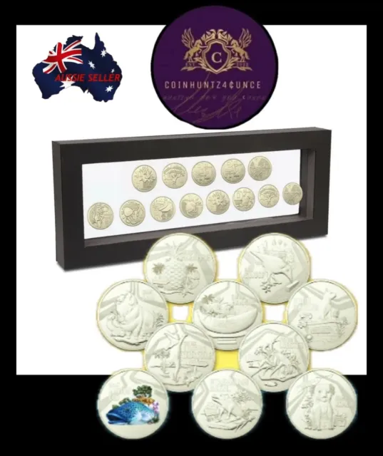 2023 COLOURED GIANT MURRAY COD $1 COIN Floating Display Full Set UNC