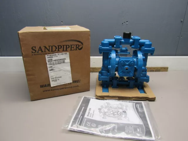 Sandpiper Air-Operated Double Diaphragm Pump 1/2" 15Gpm Aluminum/Buna New In Box