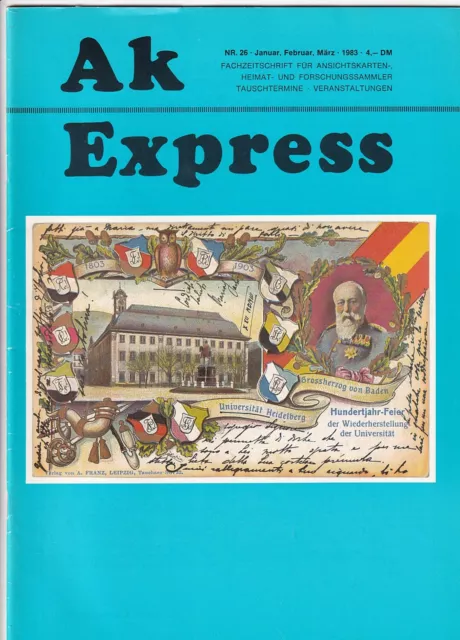 Ak Express Fachzeitschrift für Ansichtskarten Zeitschrift Nr. 26 1983