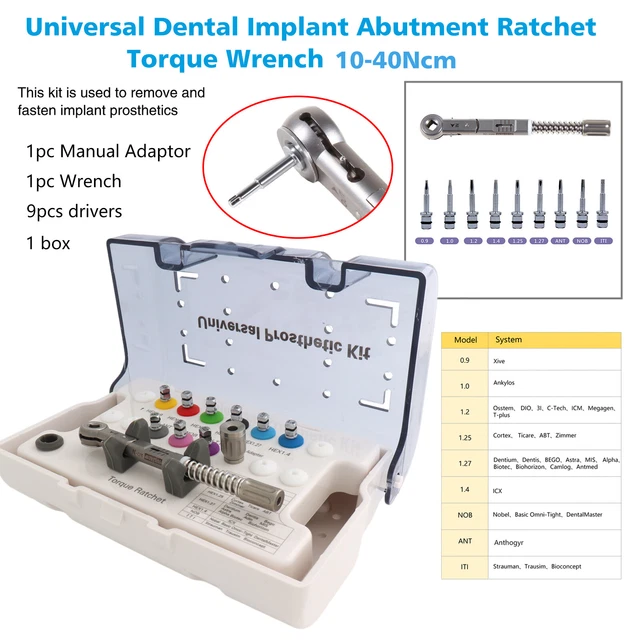 UNIVERSAL DENTAL IMPLANT Abutment Torque Wrench Screwdriver 1040NCM