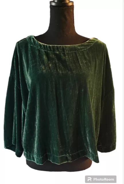 Cupcakes And Cashmere Velvet Dolman Sleeve Blouse. Size Small