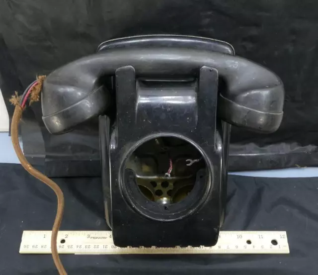 VINTAGE 1950s North Electric Wall Telephone Phone Case & Handset Galion Deco !