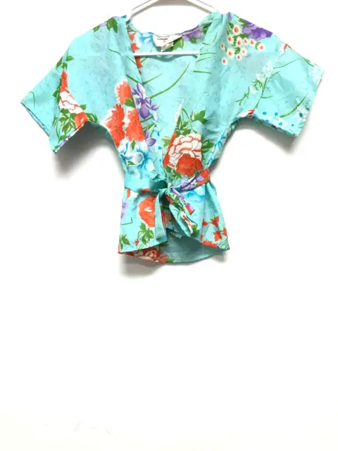 Vintage Kala Liberty House of Hawaii Women's Robe Kimono Top Shirt Aloha Size 6