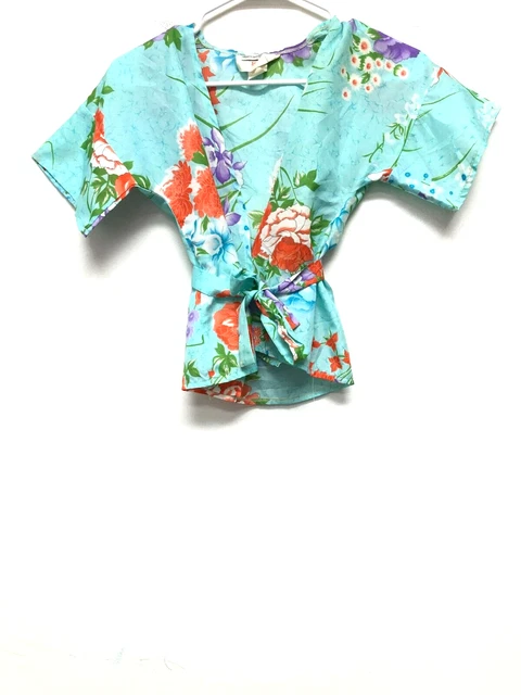Vintage Kala Liberty House of Hawaii Women's Robe Kimono Top Shirt Aloha Size 6
