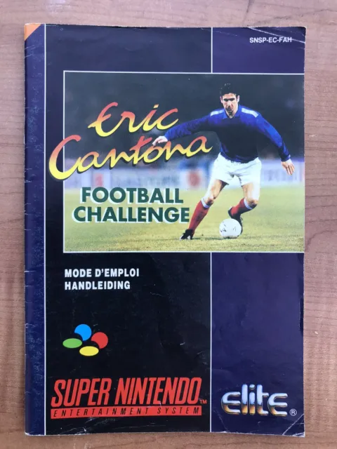Notice Mode D’emploi Jeu Super Nintendo SNES FAH Eric Cantona Football Challenge