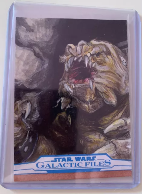 Star Wars topps 2018 galactic files Sammy Gomez sketch 1/1 Rancor