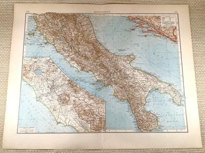 Elba Ancien Carte De Du Nord Italie Venice Milan Elba Île Genoa Bologne Lucca 1910 