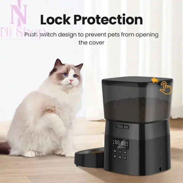 Automatic Pet Feeder Dry Food Dispenser For Cat Dog Programmable Portion Control