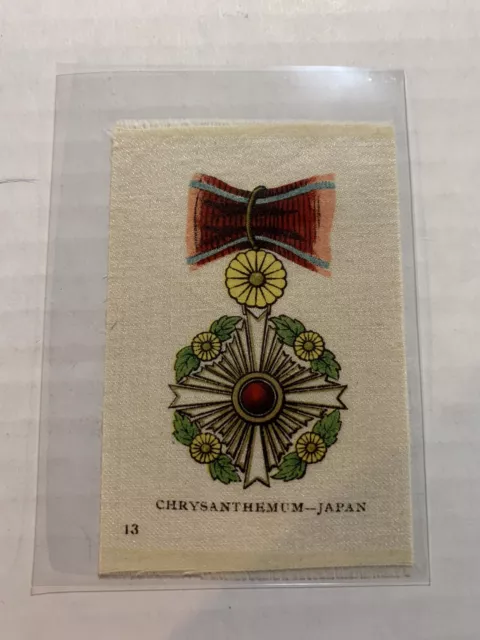 Early 1900’s Vintage Cigarette Silk Chrysanthemum Japan Medal
