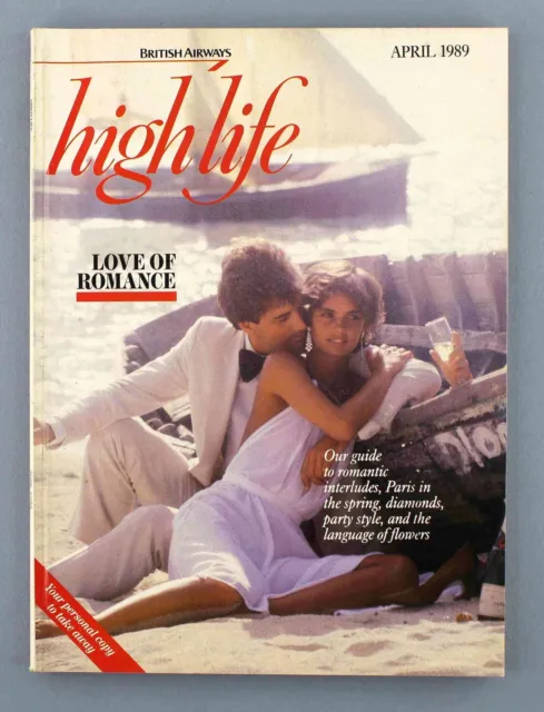 British Airways Highlife Airline Inflight Magazine April 1989 Ba Boeing 757