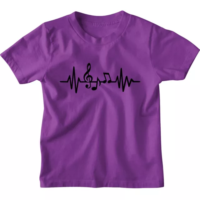 Music Heartbeat Pulse Kids Boys Girls T-Shirt | Screen Printed