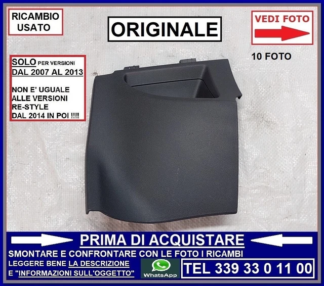 Coperture Tergicristallo Fiat 500 2007-2015 RHD - Plastica Nera, OEM 735452712