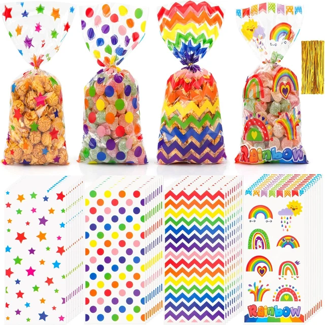 100 Sacchetti Regalo Pasqua A Forma Di Coniglio – Per Caramelle, Biscotti E Piccoli Regali, 21.5x13 Cm - 2