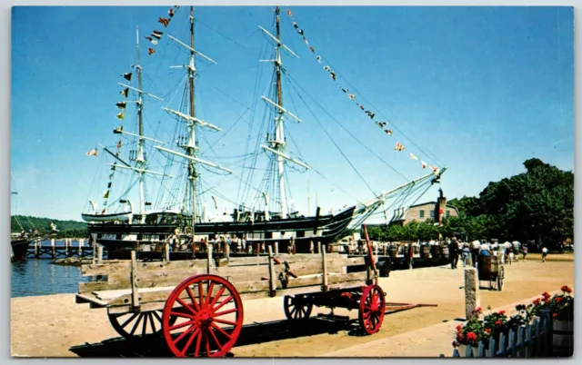 Wooden Ship Charles W. Morgan, Mystic Seaport, Mystic, CT - Postcard