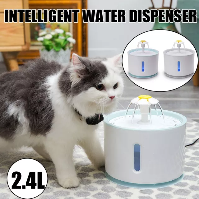 Fontaine D'eau USB Potable Fontaine électrique pour Chiens et Chats 2,4 L