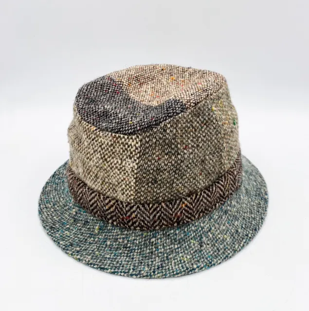 Jonathan Richard Ireland 100% Wool Tweed Fedora WALKING HAT Mens Size M Medium