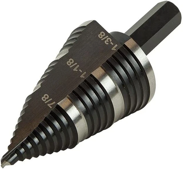 Klein Tools KTSB15 Step Drill Bit 15 Double Fluted 7/8 to 1-3/8-Inch with Easy-T 7