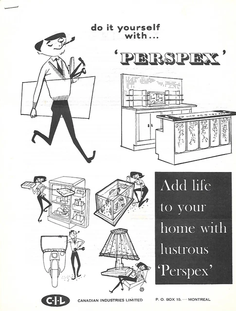 Perspex Break Pattern VINTAGE C-I-L PERSPEX Patterns Brochure-Add Life To Your Home W ...