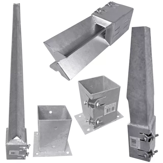 Fence Post Holder Support Spike Easy Grip Galvanised Metal Steel Timber Anchor