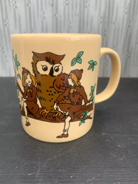 Vintage Brownie Guide Law Kilncraft Coloroll Mug - with a Brown Owl!