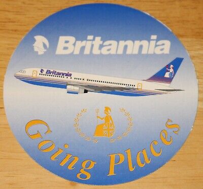 Britannia Airways (UK) Boeing 767 Going Places Airline Sticker