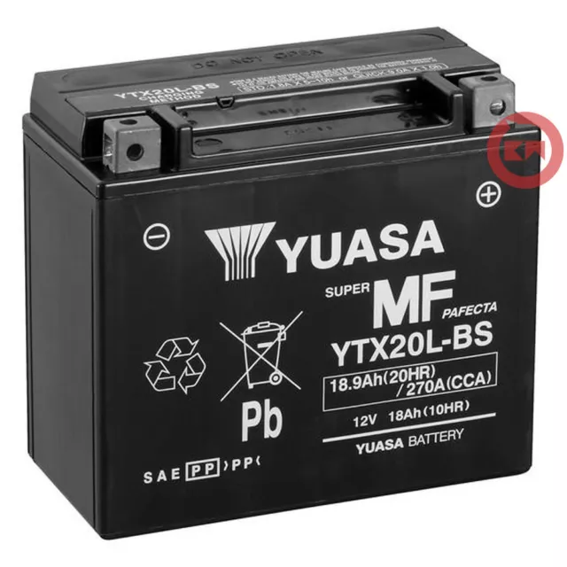 Batteria Yuasa Ytx20L-Bs Harley Davidson Flstsb Cross Bones 1584 2008-2011