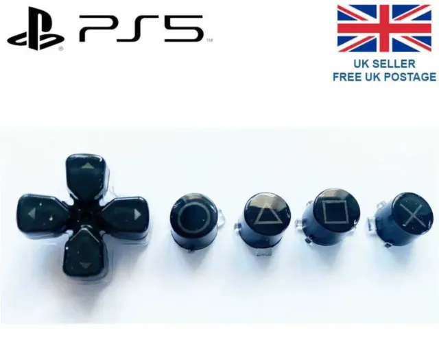 PS5 Controller DPad & Action Buttons Replacements Black