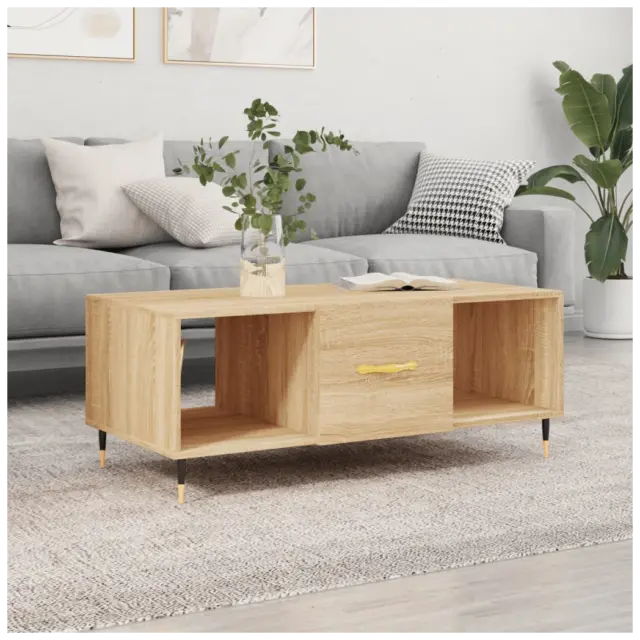 vidaXL Coffee Table Sonoma Oak 102x50x40 cm Engineered Wood