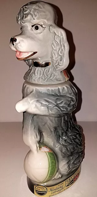 1970 Jim Bean Kentucky Straight Empty Whiskey Poodle Decanter Beamstrophy 100 mo