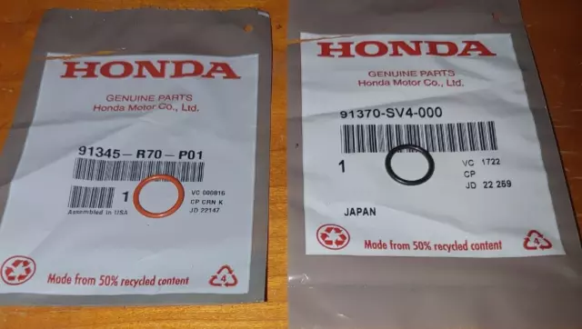 OEM ACURA HONDA Power Steering Pump Inlet & Outlet O-Ring 2PC Kit NEW 08+ MODELS