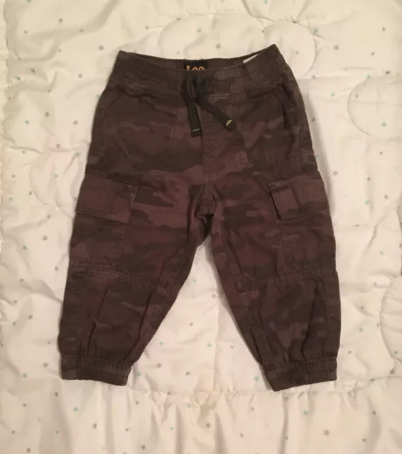 Lee lot de 2 bébés garçons joggers pantalon imprimé camouflage/beige avec poches 18M 2