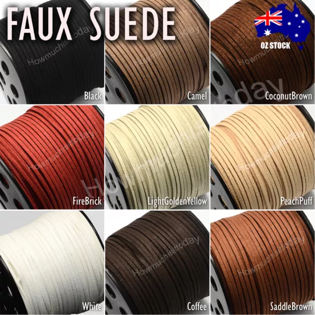 Faux Suede Cord Lace Thread String Enviro Leather Jewellery Beading DIY 5m 3mm