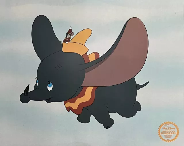 WALT DISNEY DUMBO Sericel Animation Cel Limited Edition Art 11" x 14"