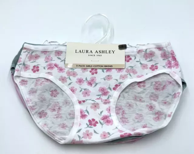 Laura Ashley Underwear Underpants 5 Girls 2T 3T 4Toddler Print Floral Birds  New