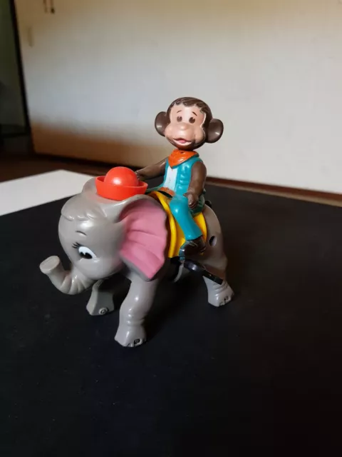 Zirkus Elefant mit Affe - Aufzieh-Spielzeug- Vintage