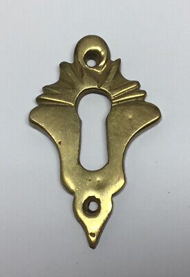 Antique Furniture Lock Brass Key Hole Cover Plate Lock Skeleton Key Escutcheon