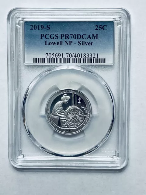 2019-S Lowell National Park Silver Quarter PCGS PR70DCAM