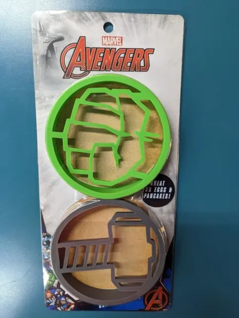 Moldes de silicona para desayuno de huevos y panqueques de Marvel's Avengers Hulk y Thor 2 ¡NUEVOS!