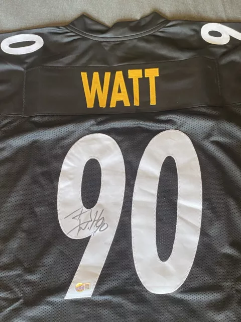 🐳 T.J. Watt Autographed XL Jersey Pittsburgh Steelers NFL Beckett Certified