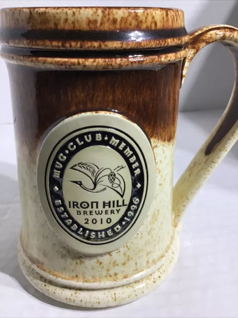 Iron Hill Brewery 2010 Pottery Coffee Mug. Embossed Iron Brewery Beer Stein.b242