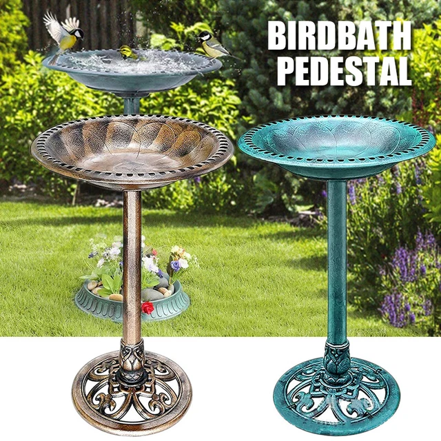 Vogel Bad Feeder Traditionelle Sockel Freistehender Garten Outdoor Tisch Antik W