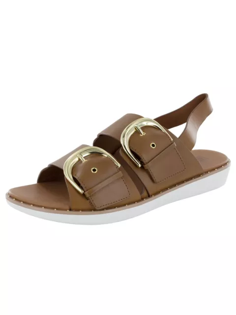 Fitflop Womens Buckleup Embellished Sandal Shoes, Light Tan, US 9