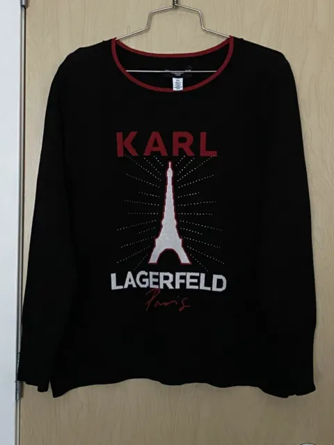 KARL LAGERFELD PARIS Black Sweater Size L $48.00 - PicClick