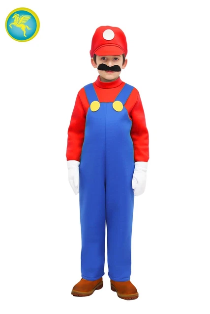 COSTUME CARNEVALE MACCHINISTA DI TRENO LUIGI SUPERMARIO 10/12 ANNI VESTITO  COMPLETO TUTA C/MAGLIA E CAPPELLO NO ACCESSOR - Parole e Pensieri