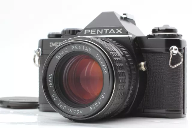 NEAR MINT] PENTAX ME Super Black Film Camera SMC 50mm F1.4 Lens