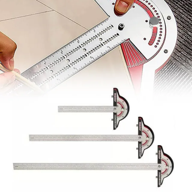 Woodworkers Edge-Rule Stainless Steel Adjustable Protractor Caliper High Quality
