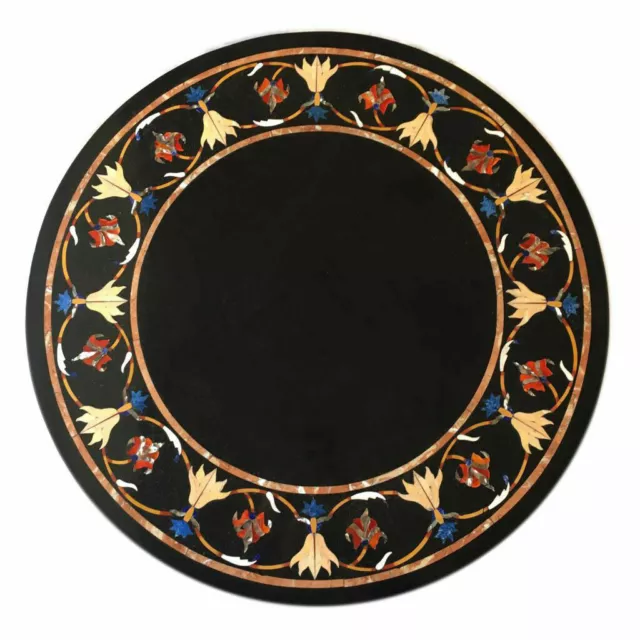 18" Table Marble Inlay Top pietra Dura Home flower coffee dining Decor b160