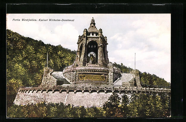 Carte Postale Ancienne – Monument Kaiser Wilhelm – Porta Westfalica – 1920